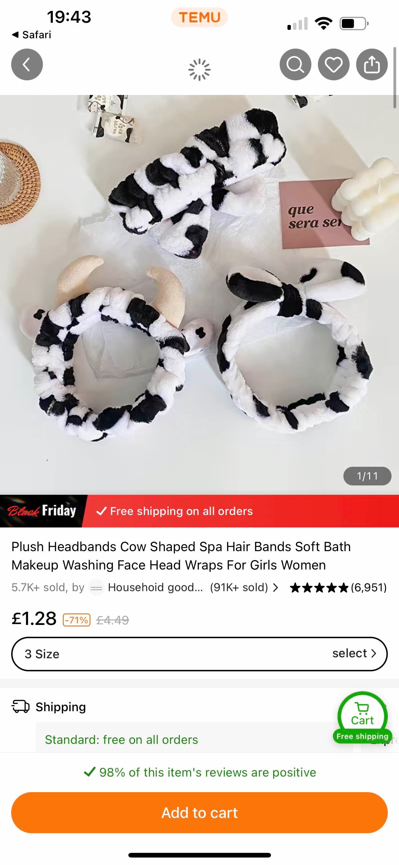 Plush Headbands Cow Shaped Spa Hair Bands Soft Bath Makeup Washing Face Head Wraps For Girls Women