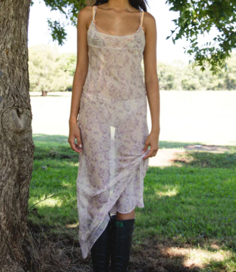 VRG GRL Beauty Notes Bias Cut Maxi Dress // Floral