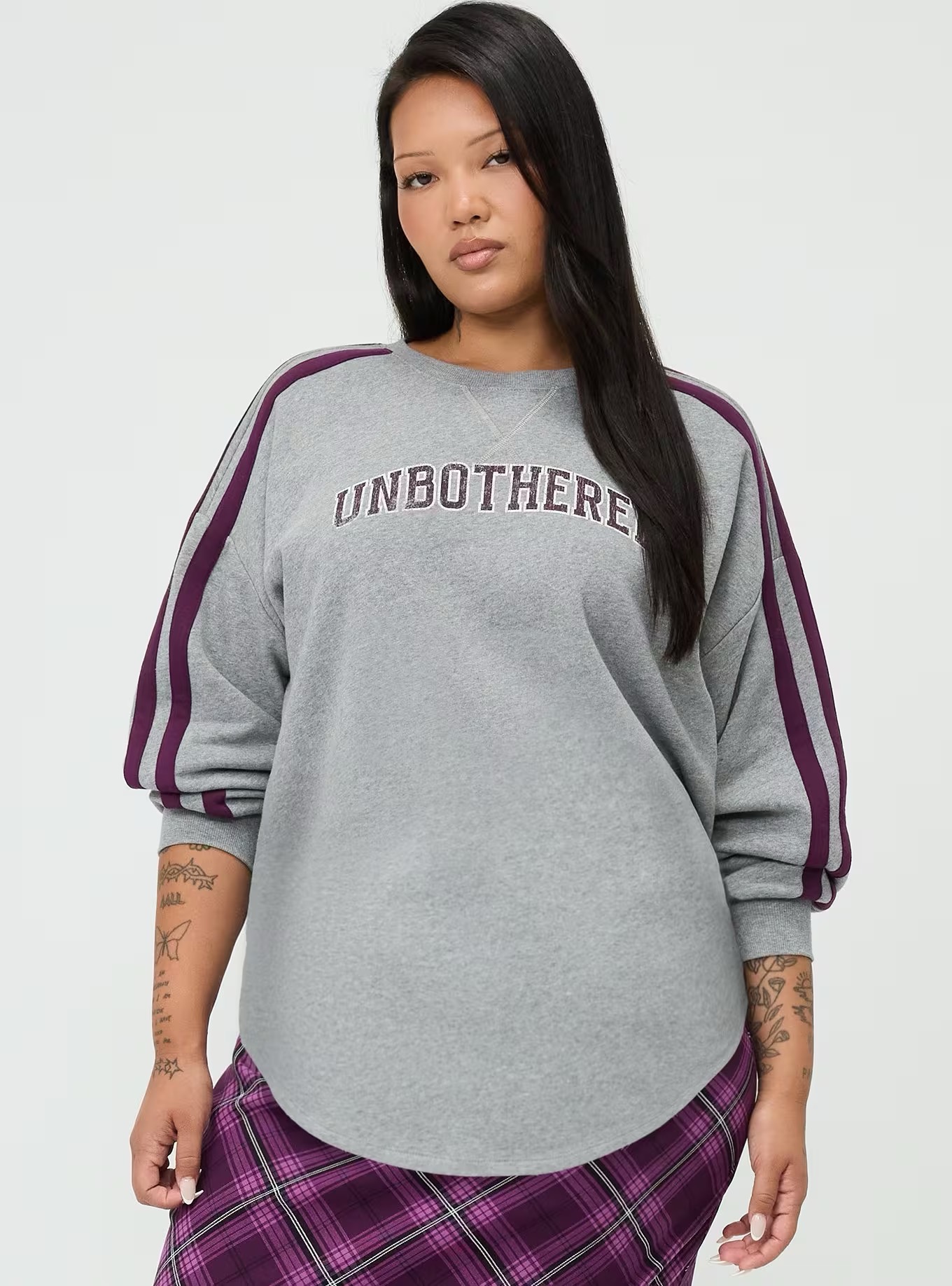 Cozy Fleece Varsity Tunic Sweatshirt