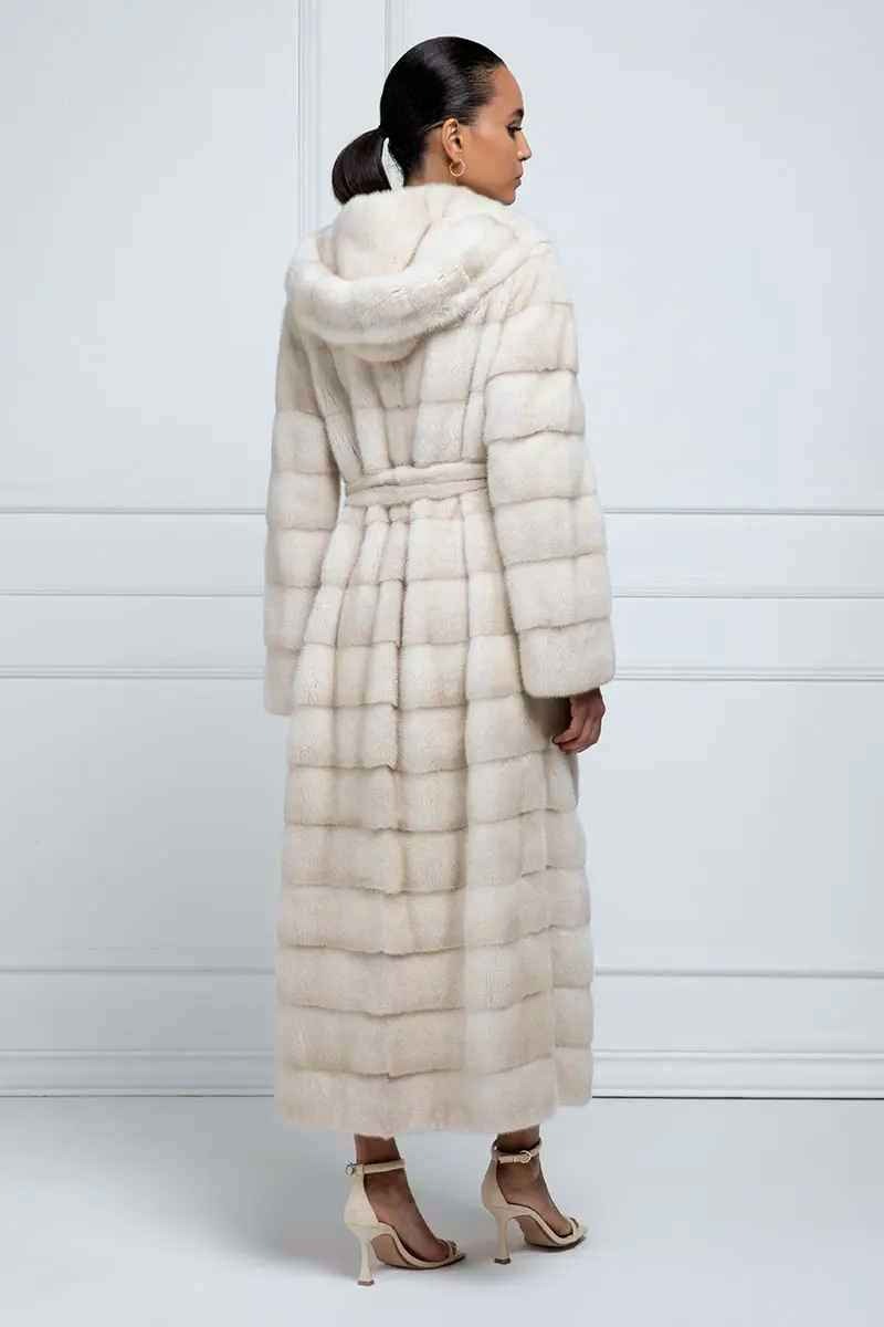 Elpidio Loffredo pearl long mink coat (hooded)
