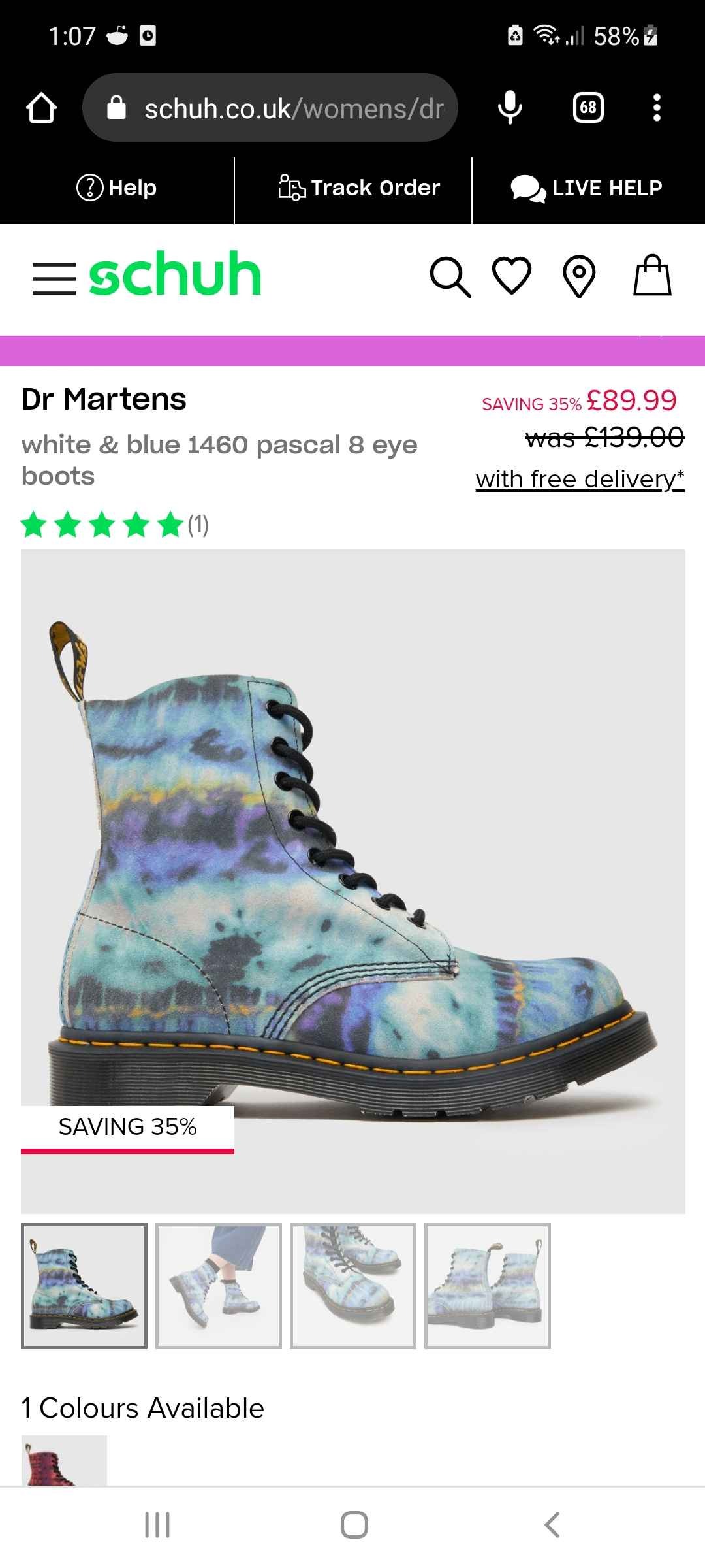 White and Blue pascal boots on sale