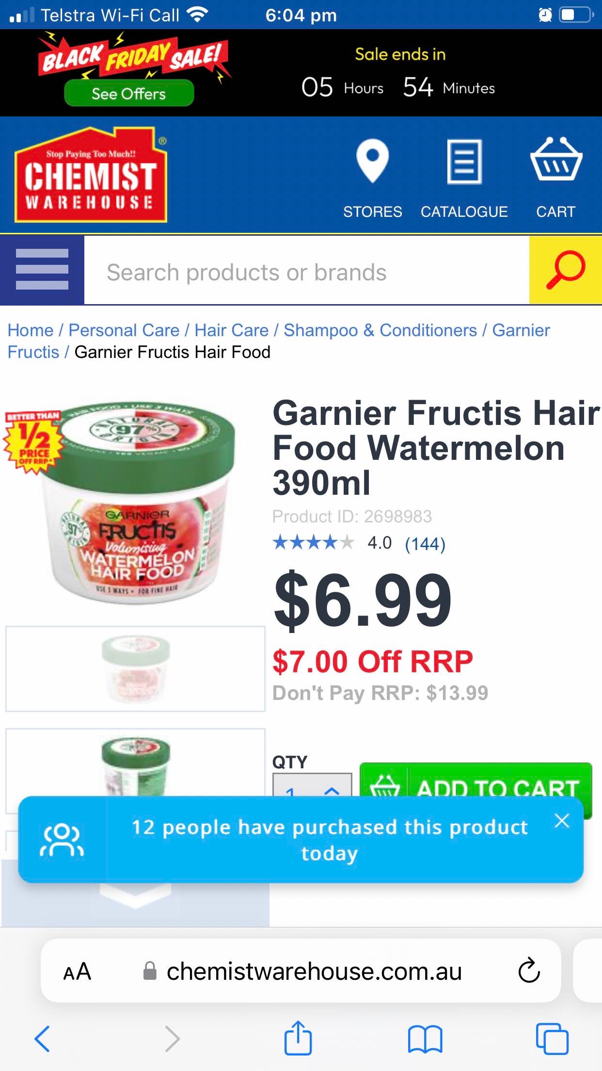 garnier feuctis hair food watermelon