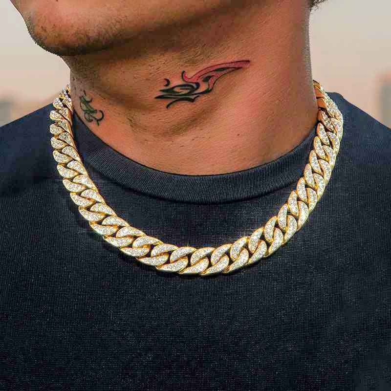 Iced 18K Gold 13mm Cuban Chain - Helloice Jewelry