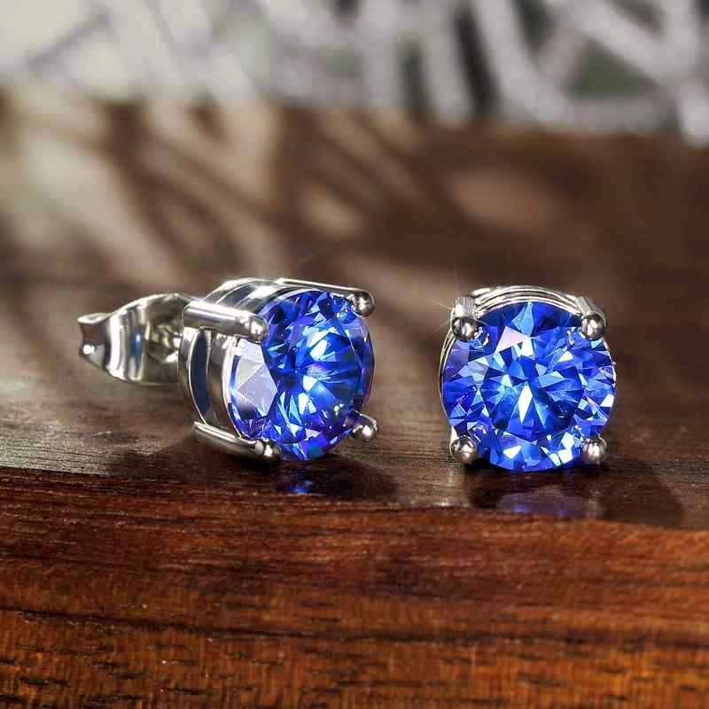 Round Cut Stud Earring - Helloice Jewelry