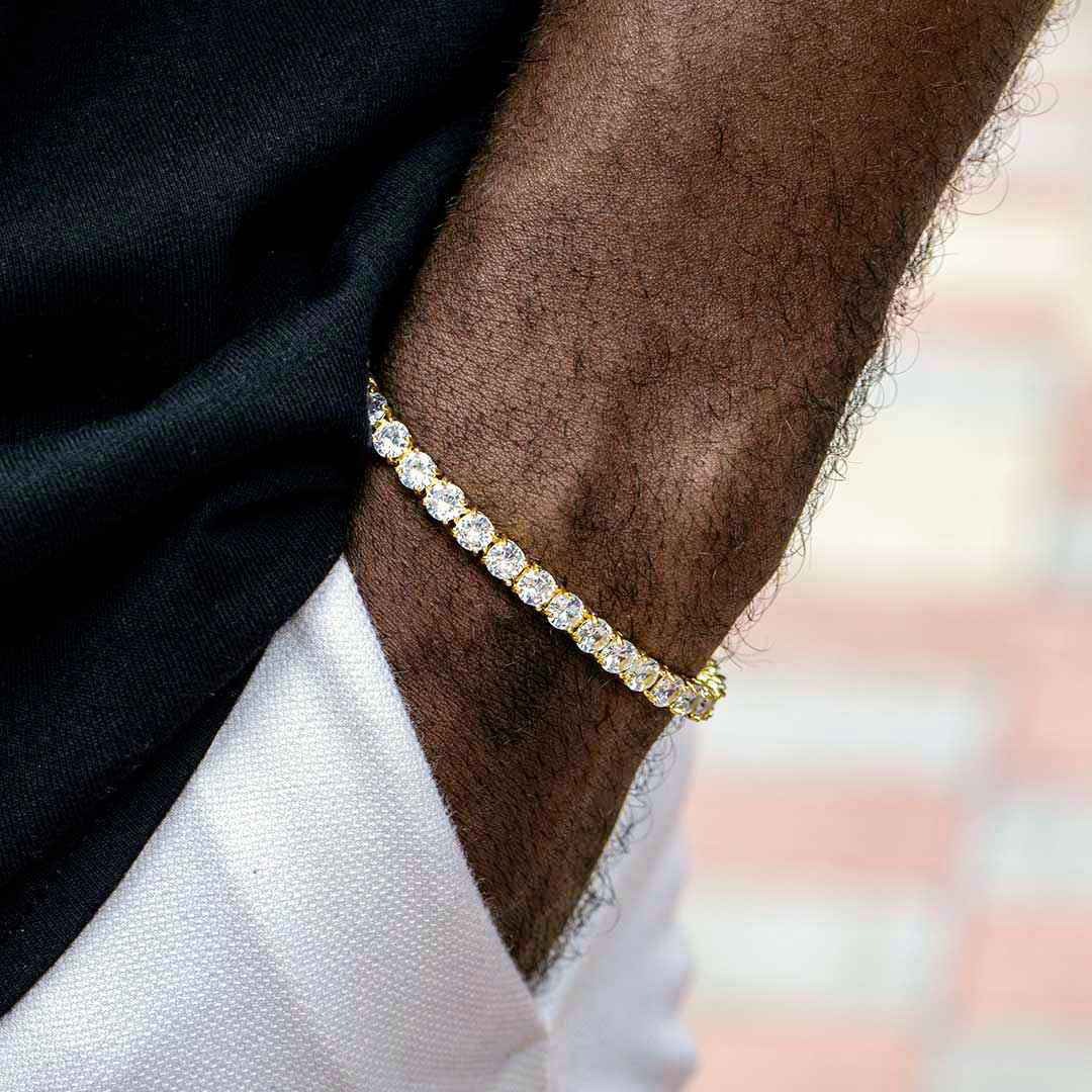 5mm Tennis Bracelet in 18K Gold - Helloice Jewelry