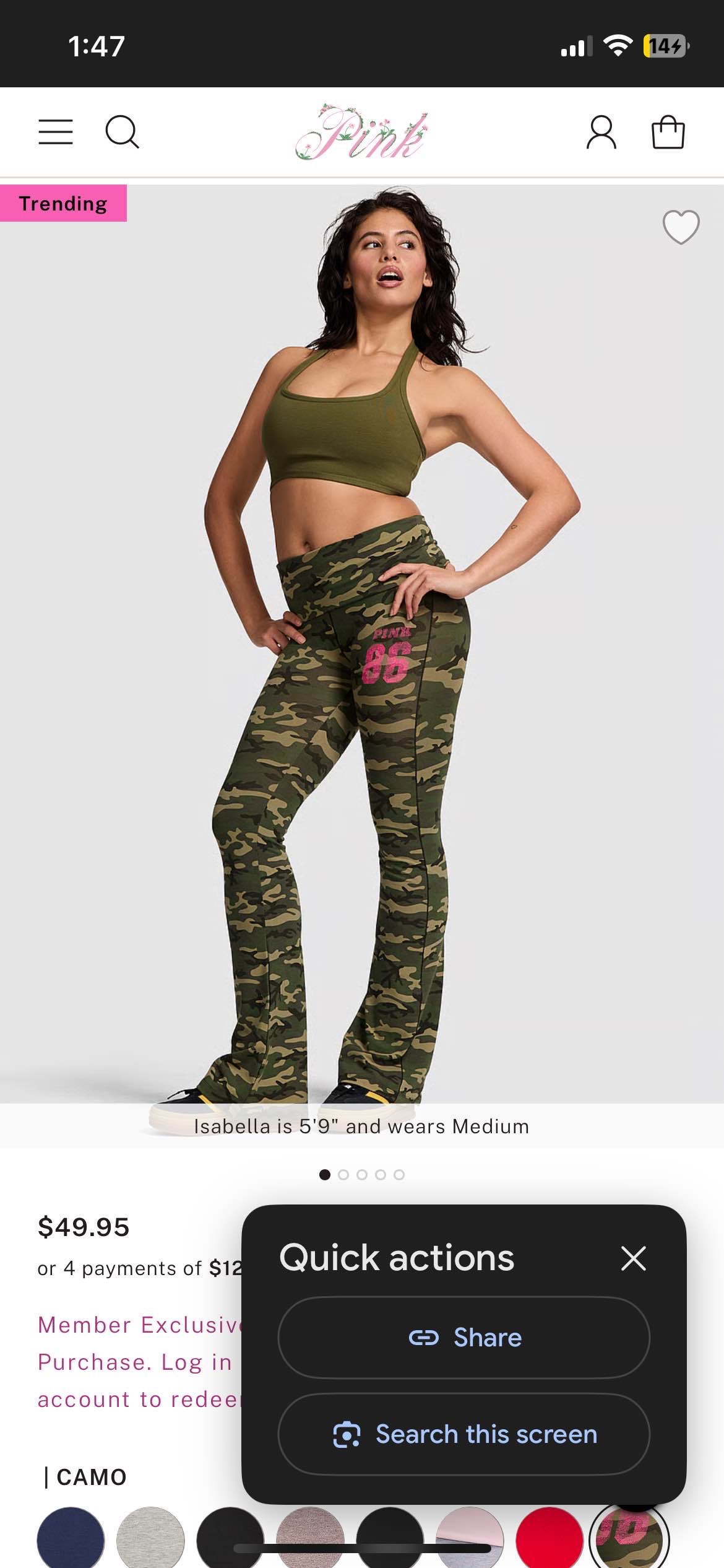 ALL-DAY COTTON FOLDOVER FLARE LEGGINGS