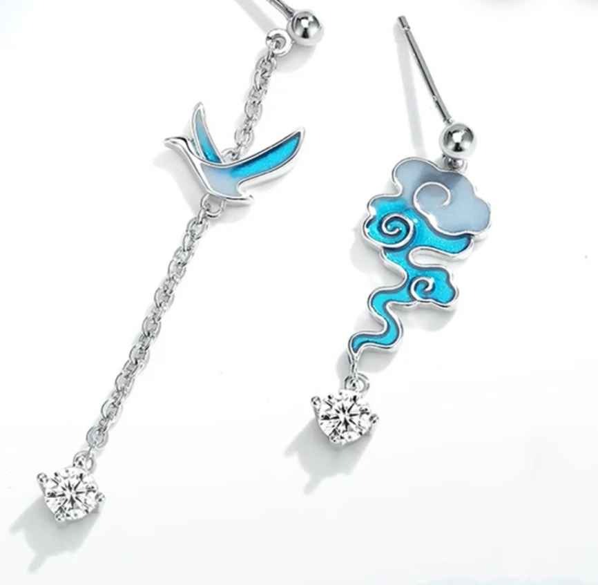 Grandmaster of demonic cultivation lan zhan lan wangji earrings mo dao zu shi mdzs the founder of diabolism ear studs The Untamed Cloud