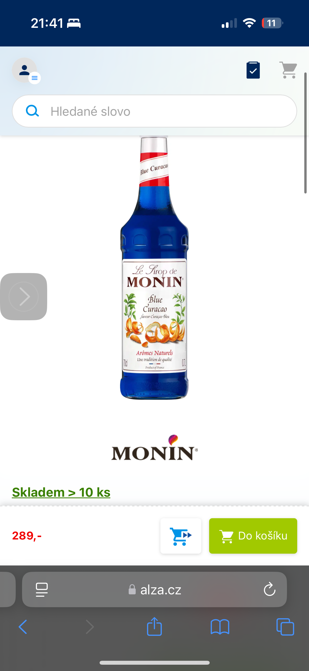 MONIN Curacao modré 0,7l