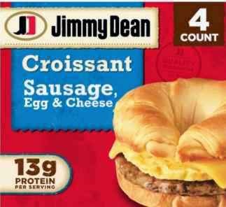 Jimmy Dean® Sausage Egg & Cheese Croissant Frozen Breakfast Sandwiches