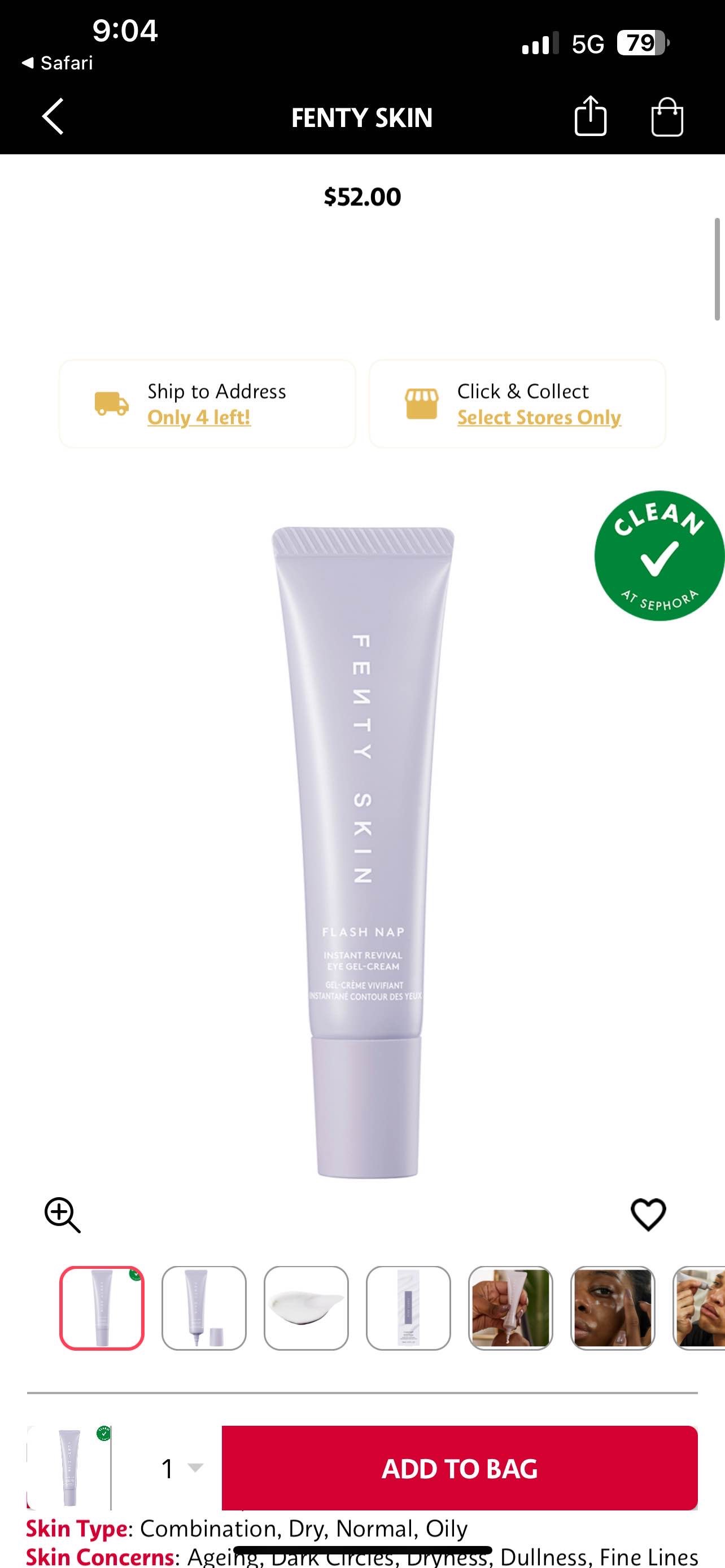 Flash Nap Instant Revival Priming Eye Gel-Cream with Green Tea + Persian Silk Tree