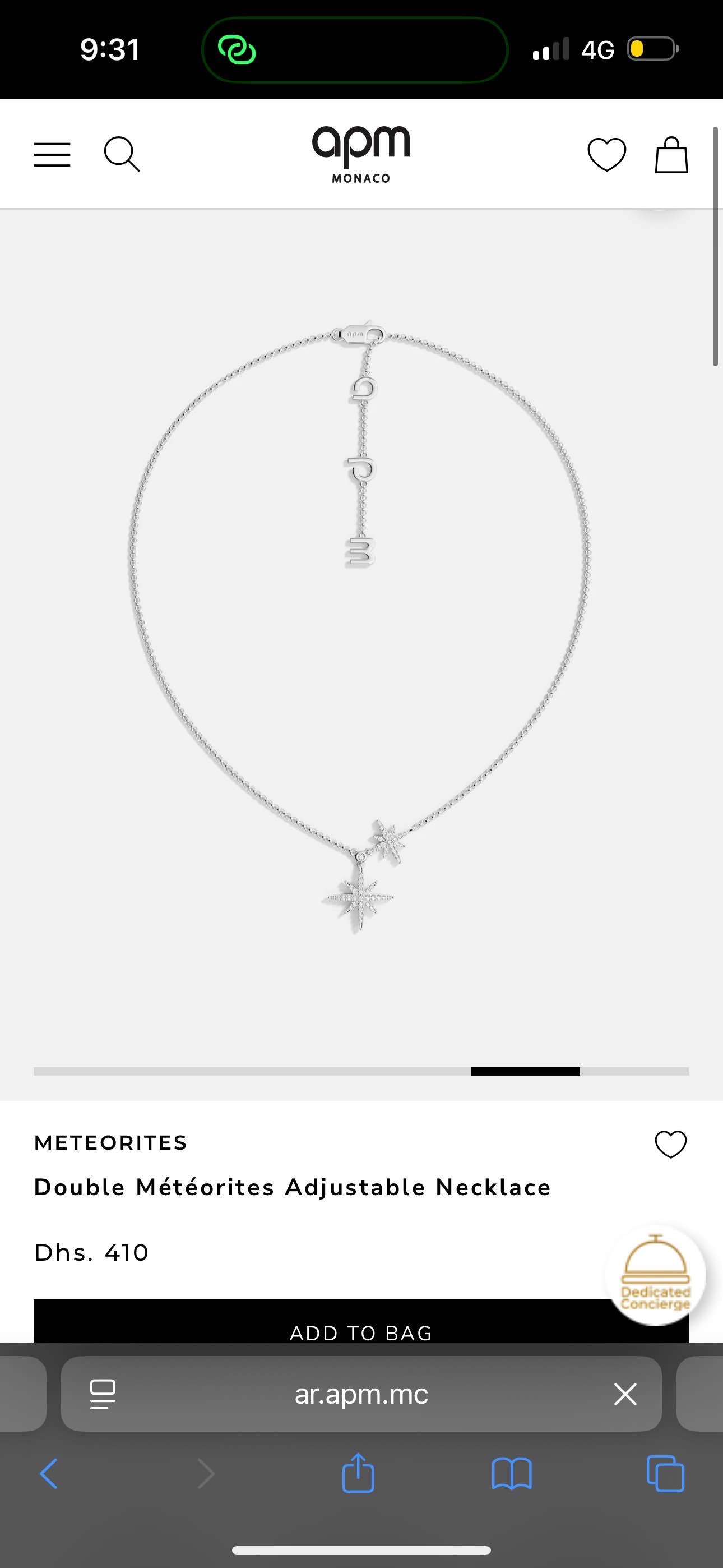 Double Météorites Adjustable Necklace