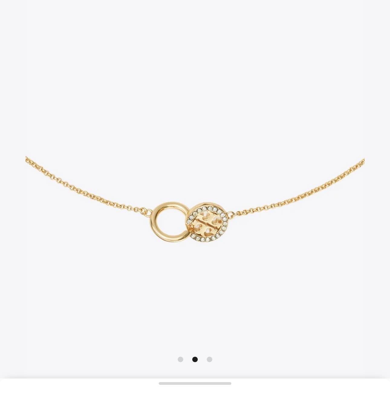 tory burch Icon pevé .  Bracelet OR Necklace              gold