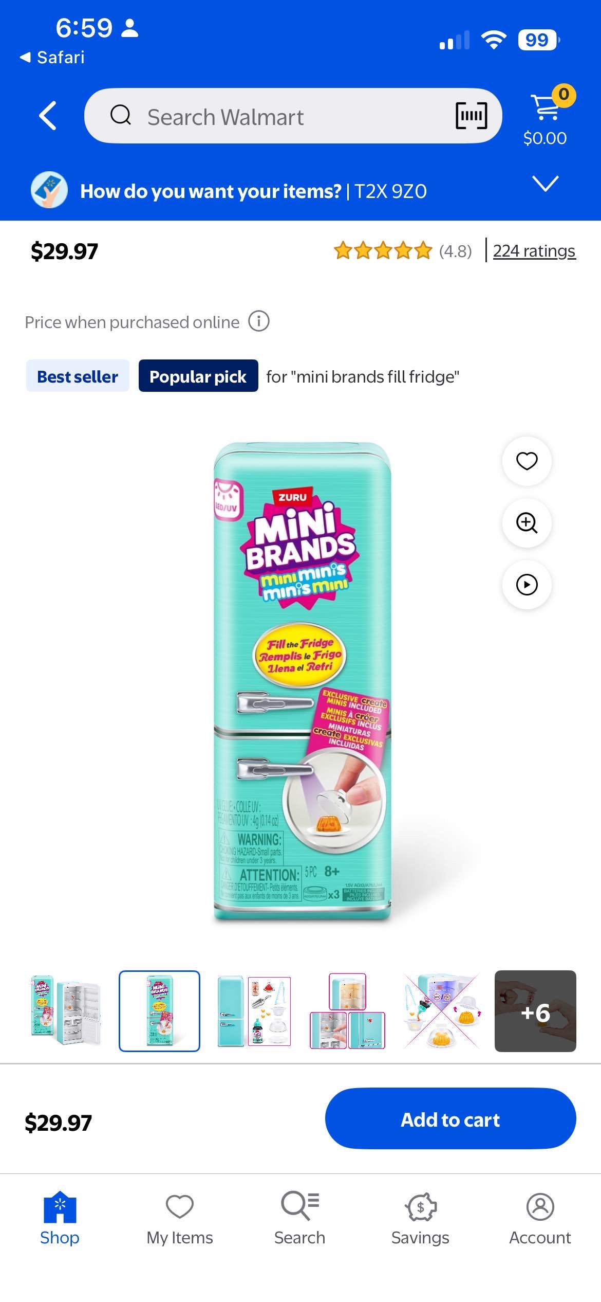 Mini Brands Fill the Fridge Playset (Assorted) Plus 2 S1 Mini Minis Balls Collectible Blind Novelty and Gag Toy by ZURU