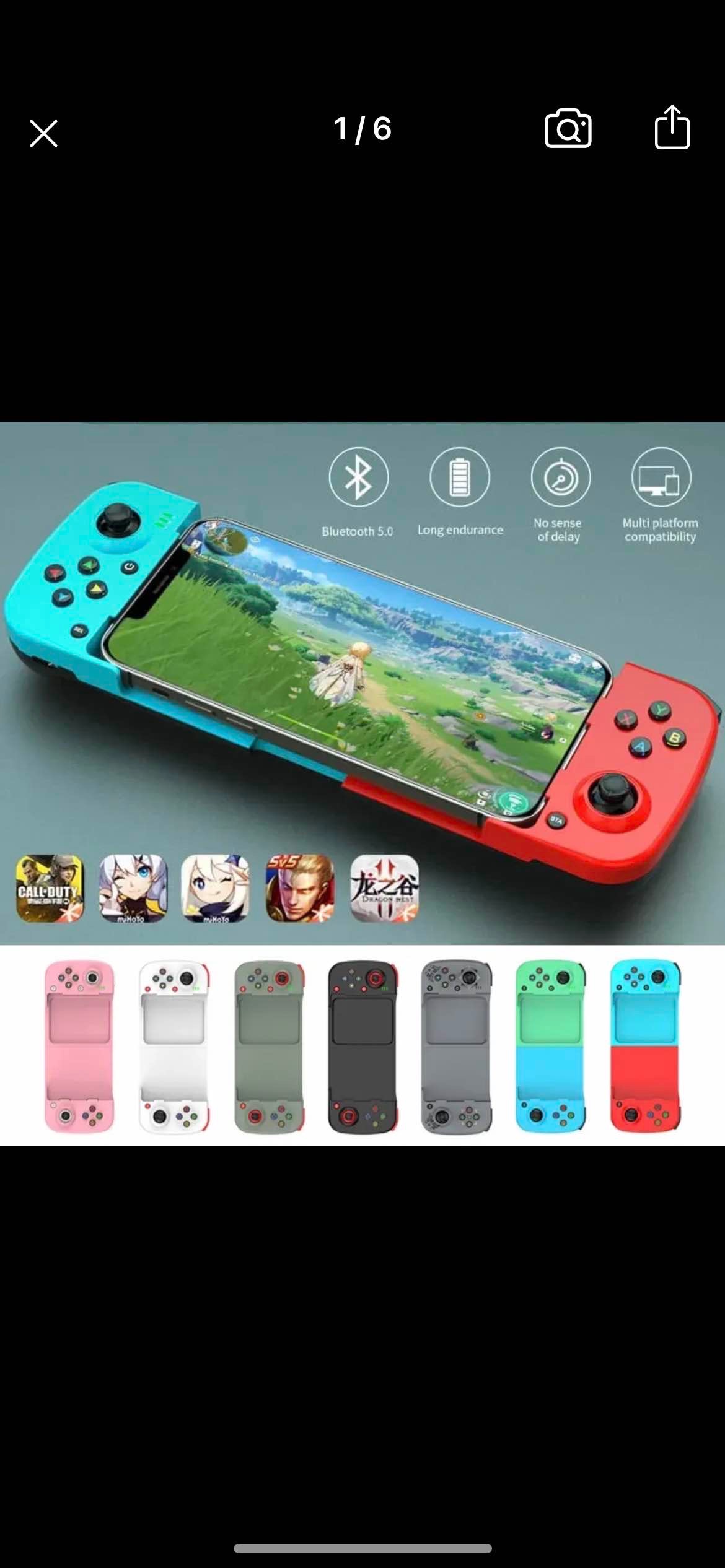 D3 Wireless BT 5.0 Stretchable Phone Game Controller Gamepad For Mobile Phone Android IOS Devices For Switch PC Gamepad Joystick