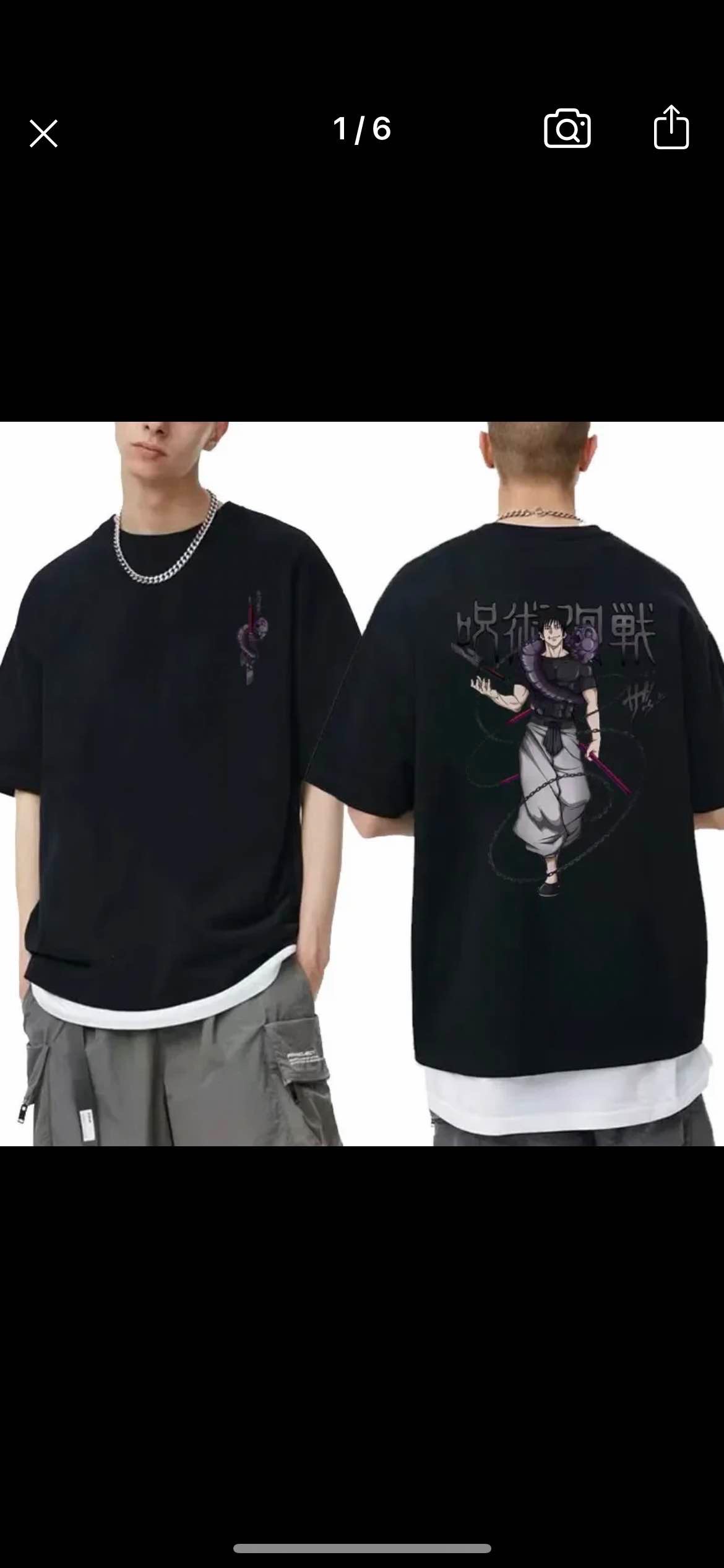 Japanese Anime Jujutsu Kaisen Fushiguro Toji Graphic T-shirt Men Women Fashion Oversized T Shirts Male Manga Fashion Tshirt Tops