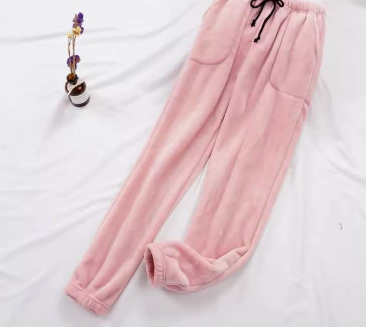 Lazada: Winter Thick Flannel Pants Men and Women Autumn and Winter Warm Pajama Pants Home Loose Large Size Coral Fleece Home Pants