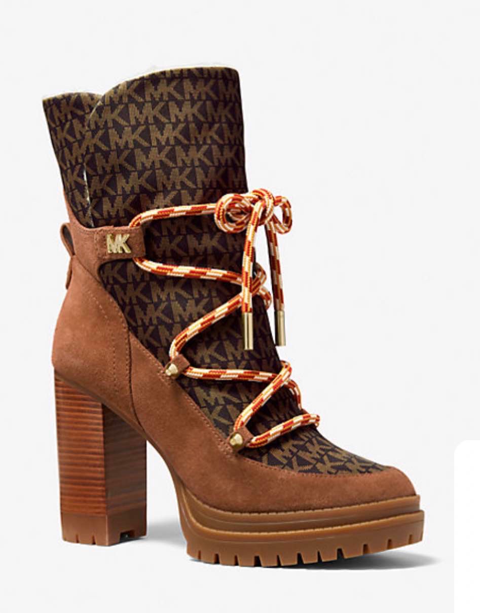 Culver Logo Print Nylon and Nubuck Boot