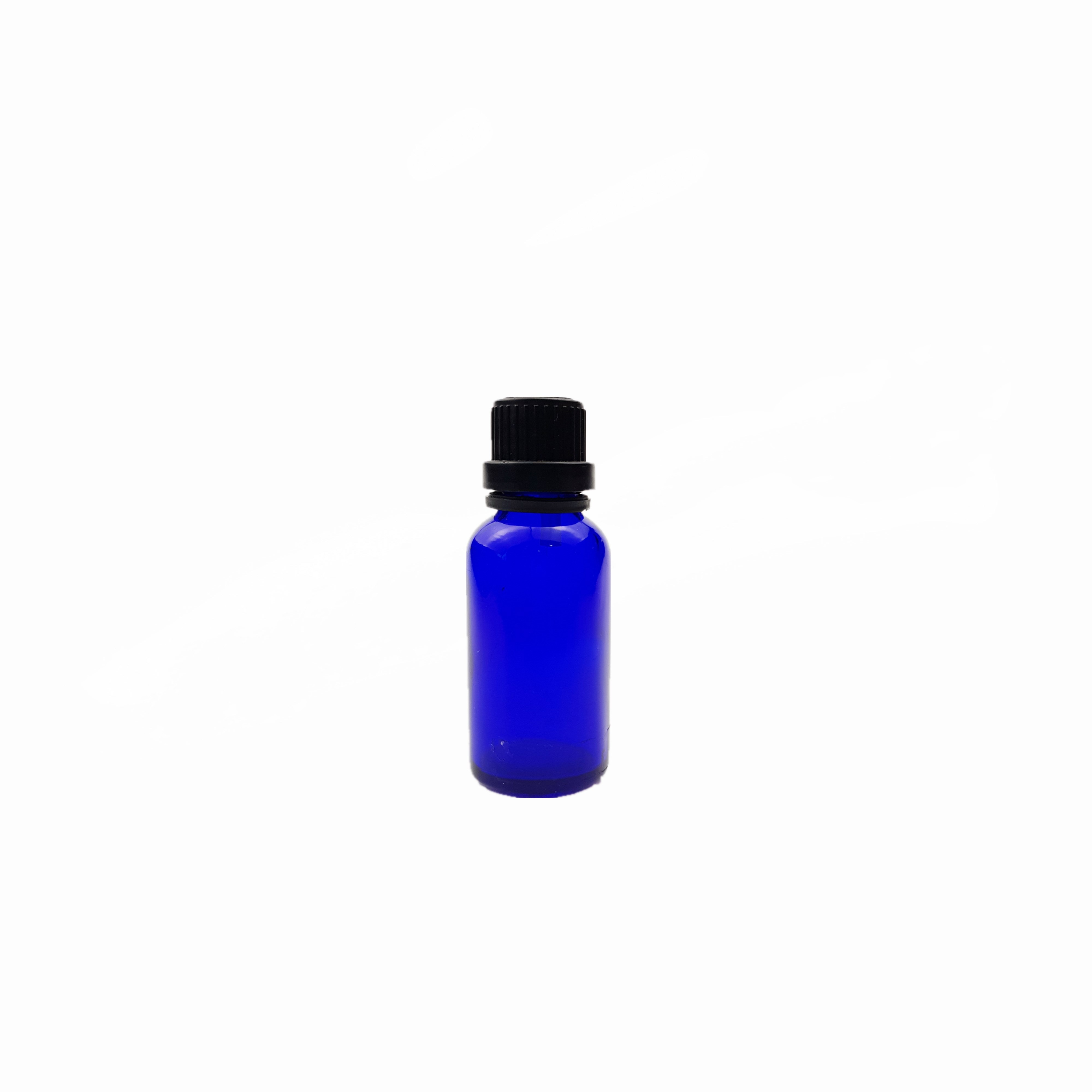 Buy Online Blue Round Glass with Black TE Cap & Orifice Reducer at Medtra.