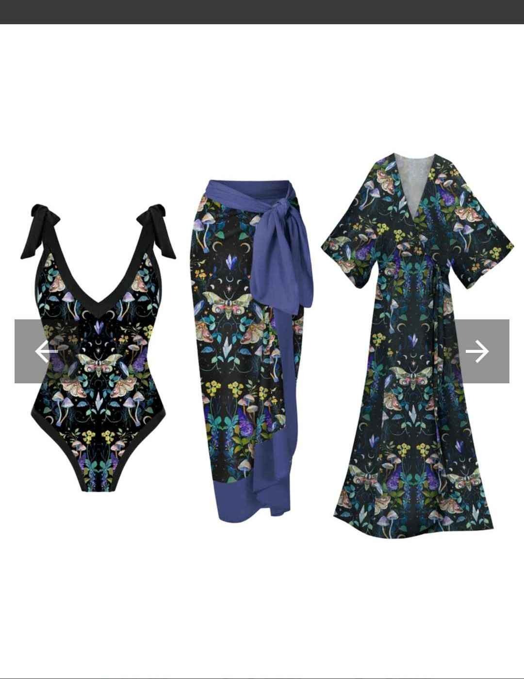 Mystic Moths Fairyland Printed One Piece And Cover-up