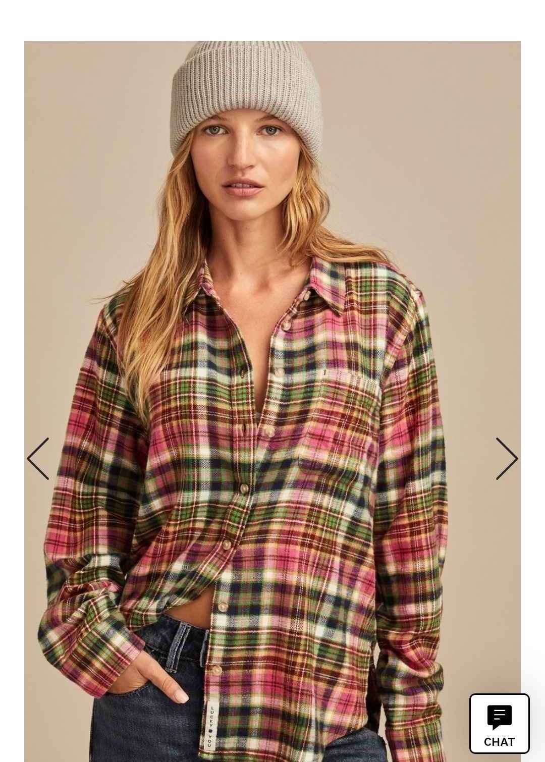 clyde plaid boyfriend buttondown shirt