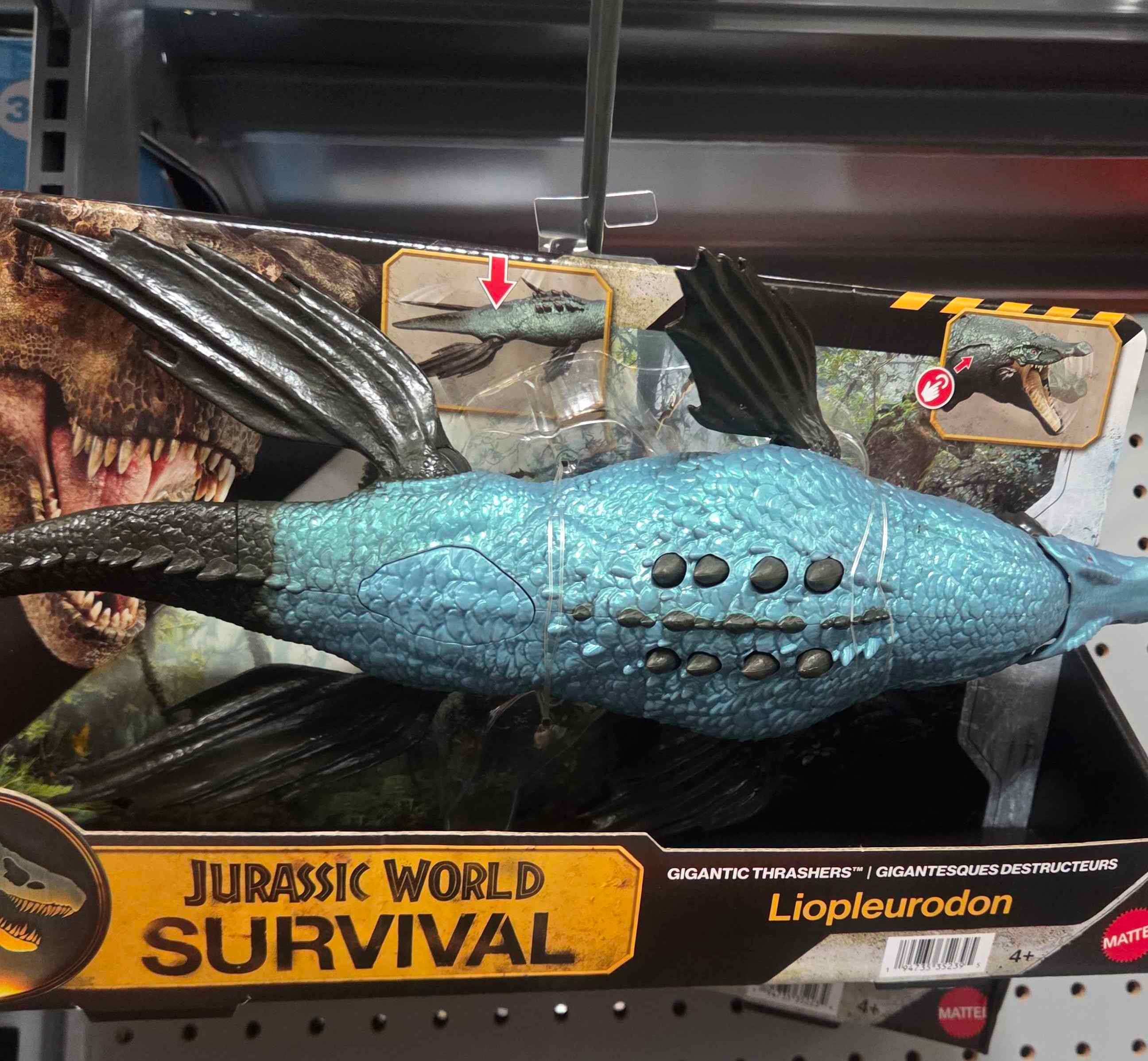 Jurassic World Survival Gigantic Thrashers Liopleurodon Dinosaur Figure JKL87