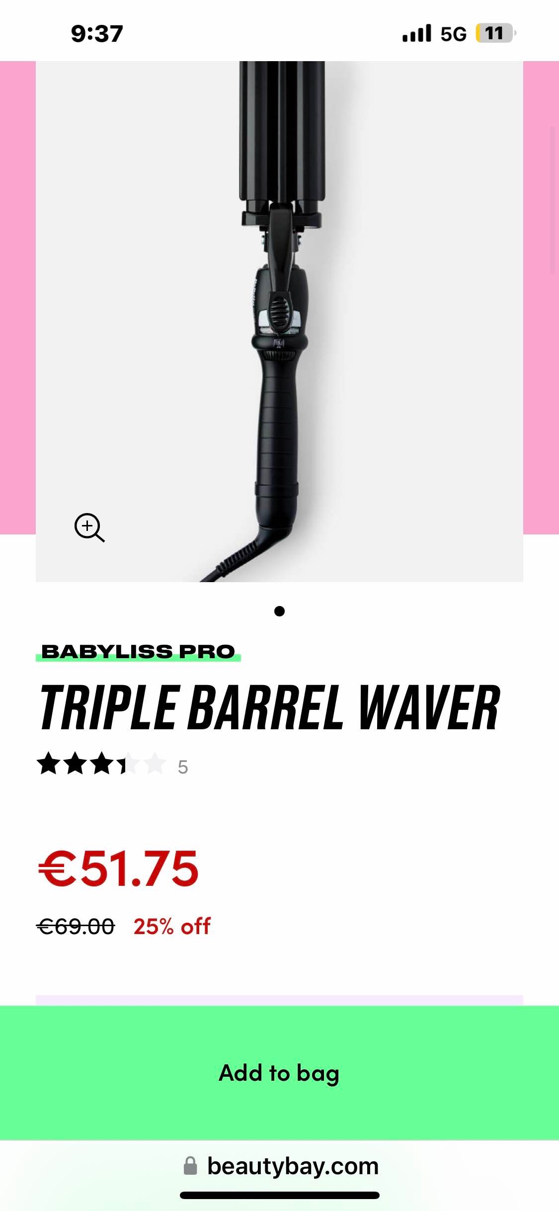 BABYLISS PRO TRIPLE BARREL WAVER