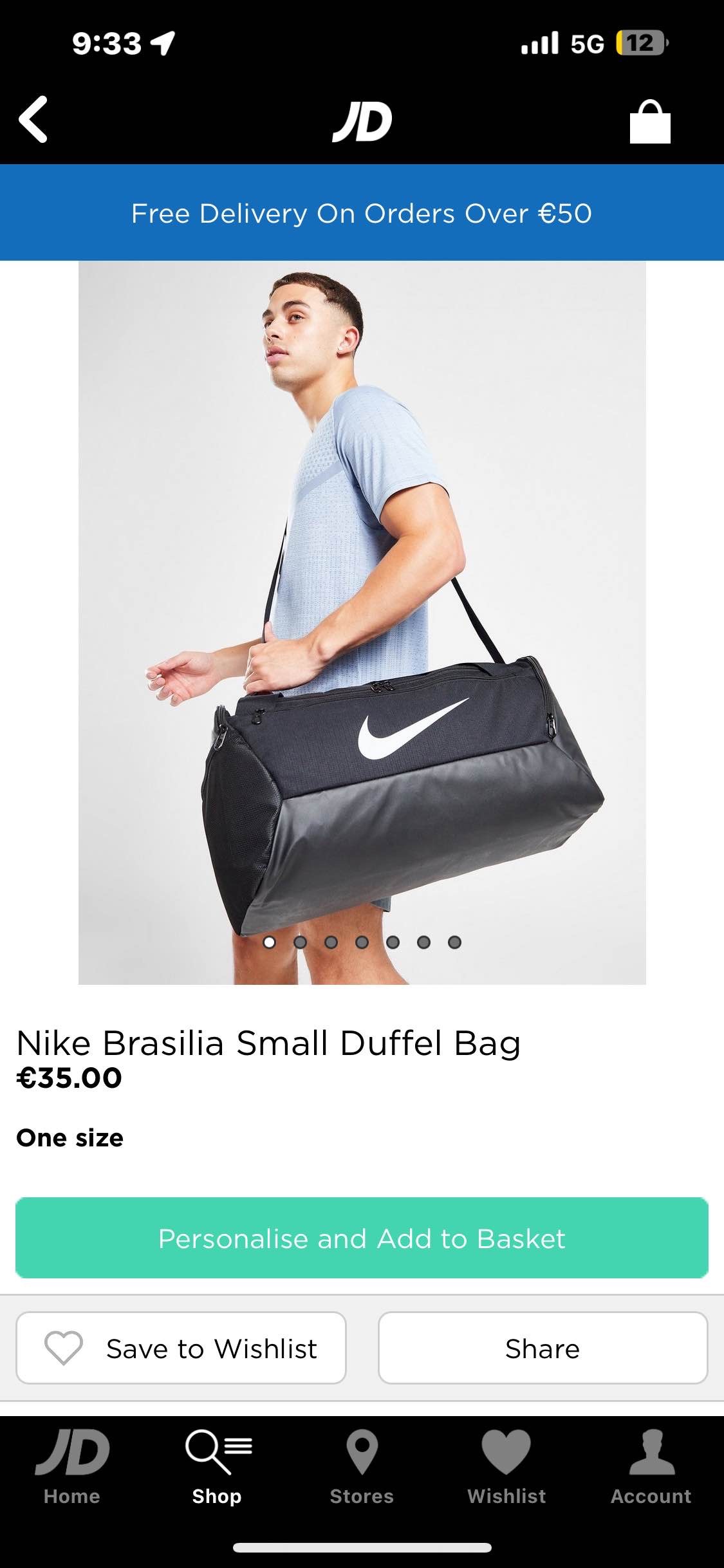 Nike Brasilia Small Duffel Bag