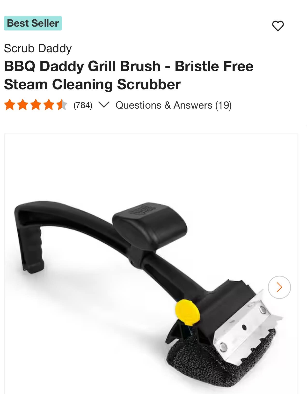 BBQ Daddy Grill Brush - Bristle Free Steam Cleaning Scrubber