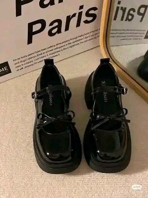 Black Chunky Platform Mary Jane Shoes