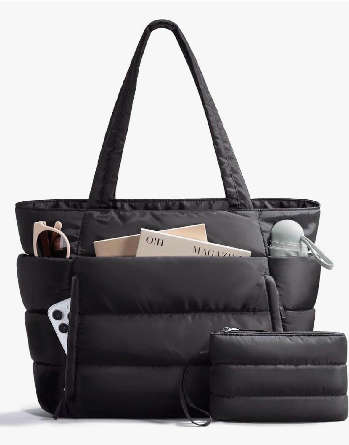 puffer tote bag