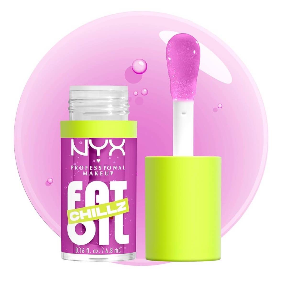 nyx chillz fat lip oil (shade strawberry slush)