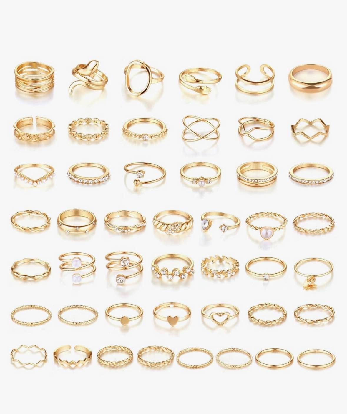 gold knuckle rings jewelry pack