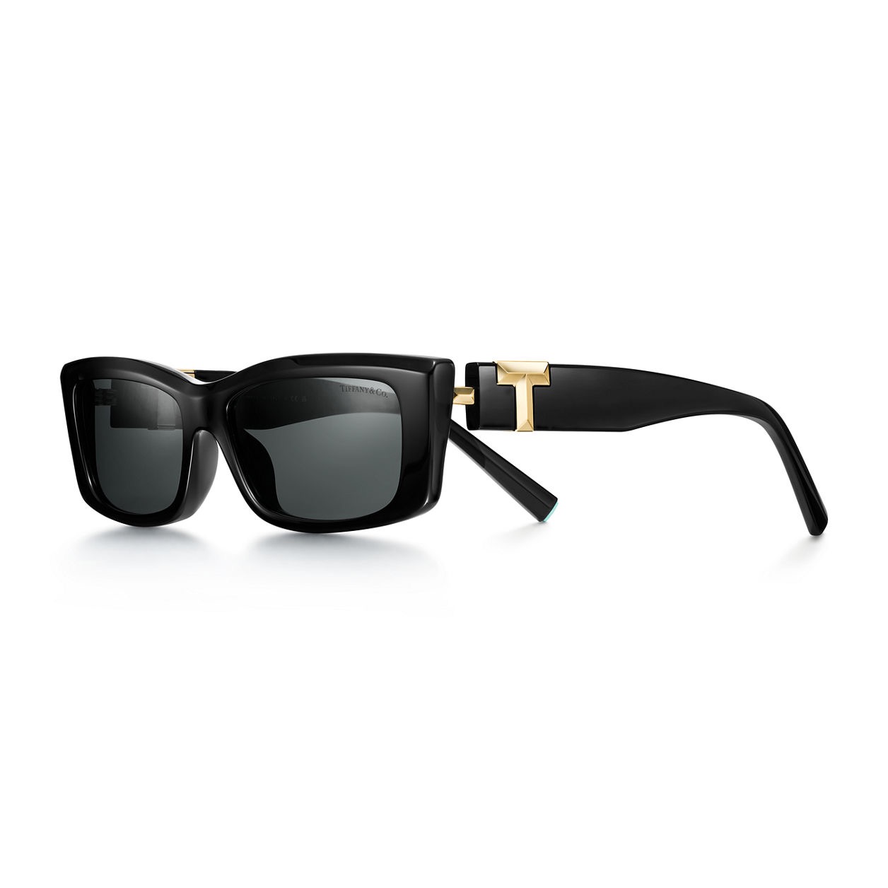 Tiffany T sunglasses in black acetone with dark grey lenses