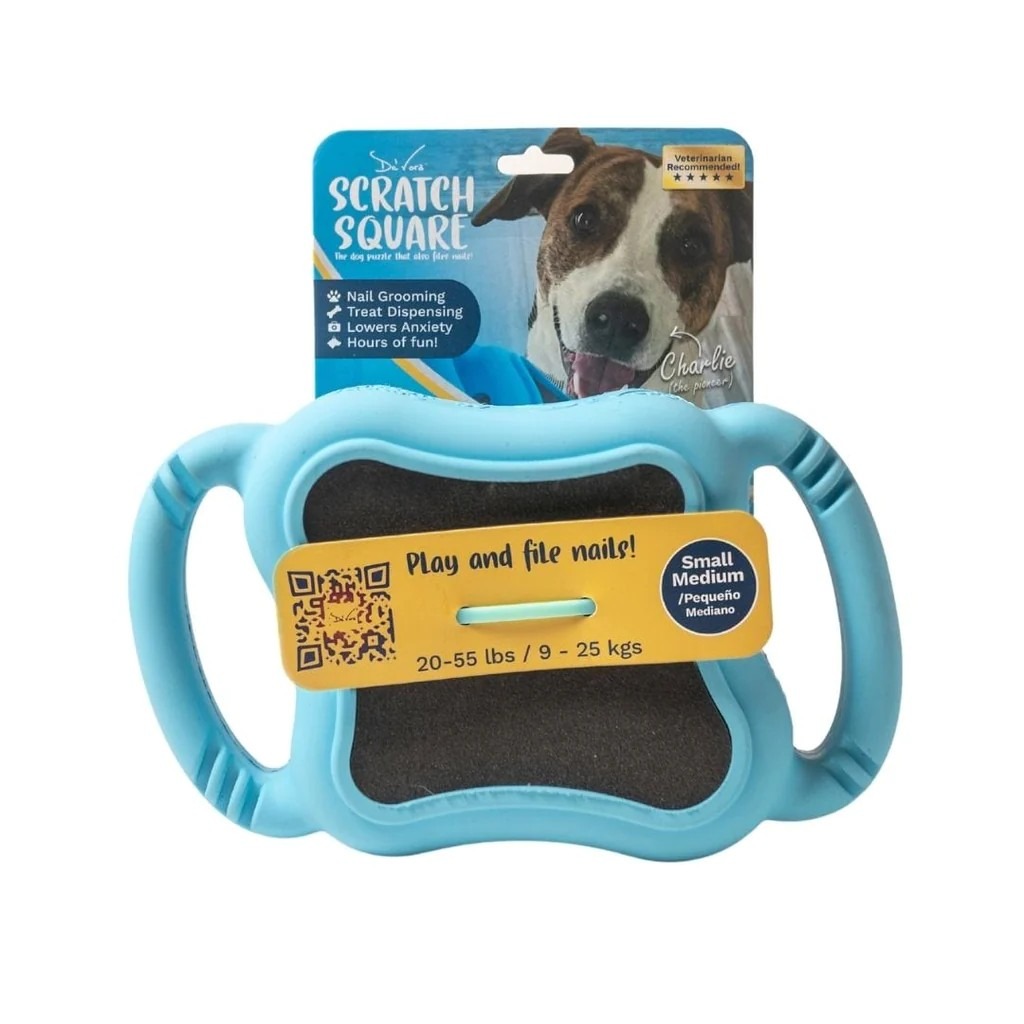 De' Vora Scratch Square Dog Nail Trimmer & File- Avoid Over Clipping- Award Winning, Safe, Easy to use, Home Grooming (Small/Medium)