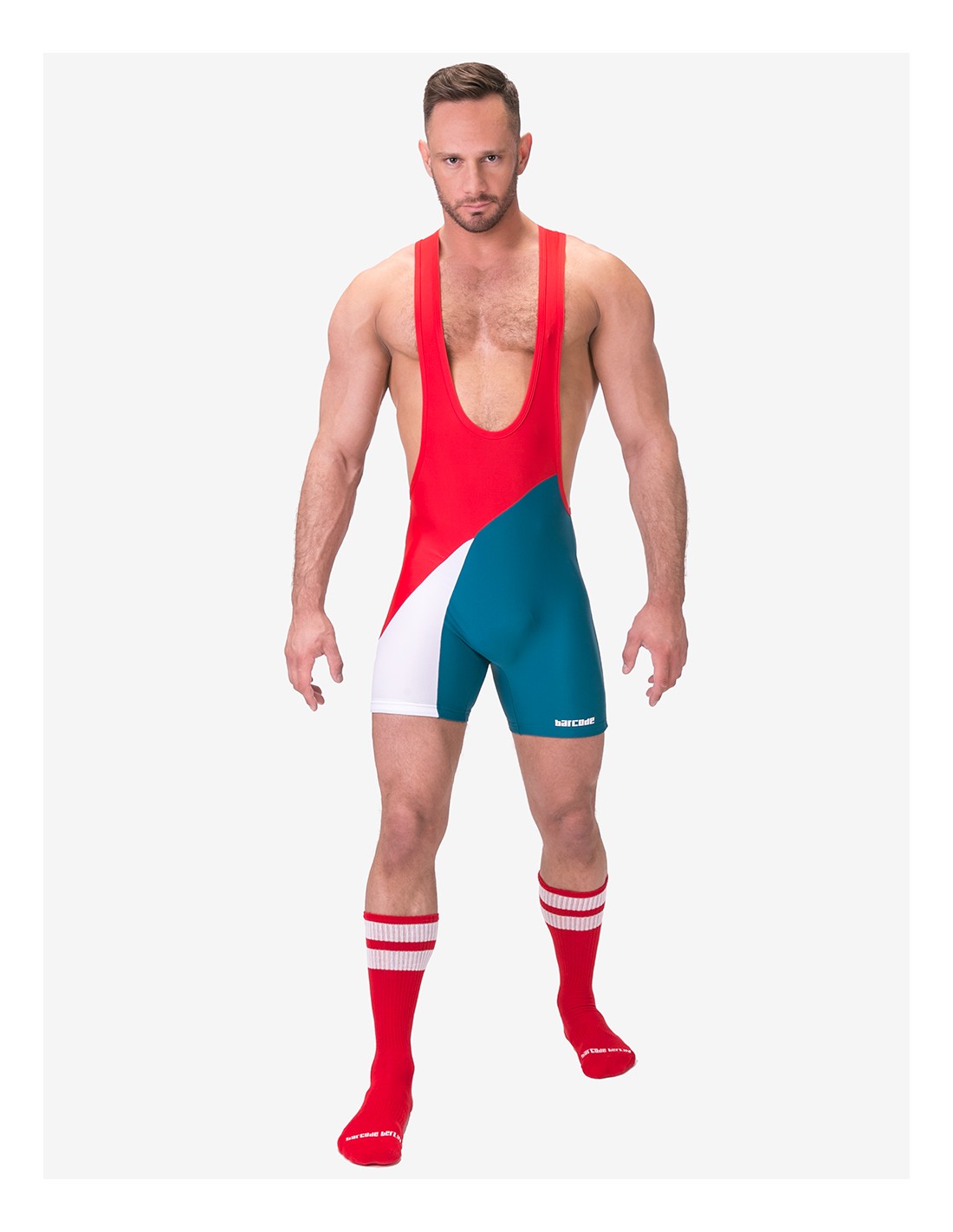 Barcode Berlin - Singlet Luckenwalde - Red-White-Petrol