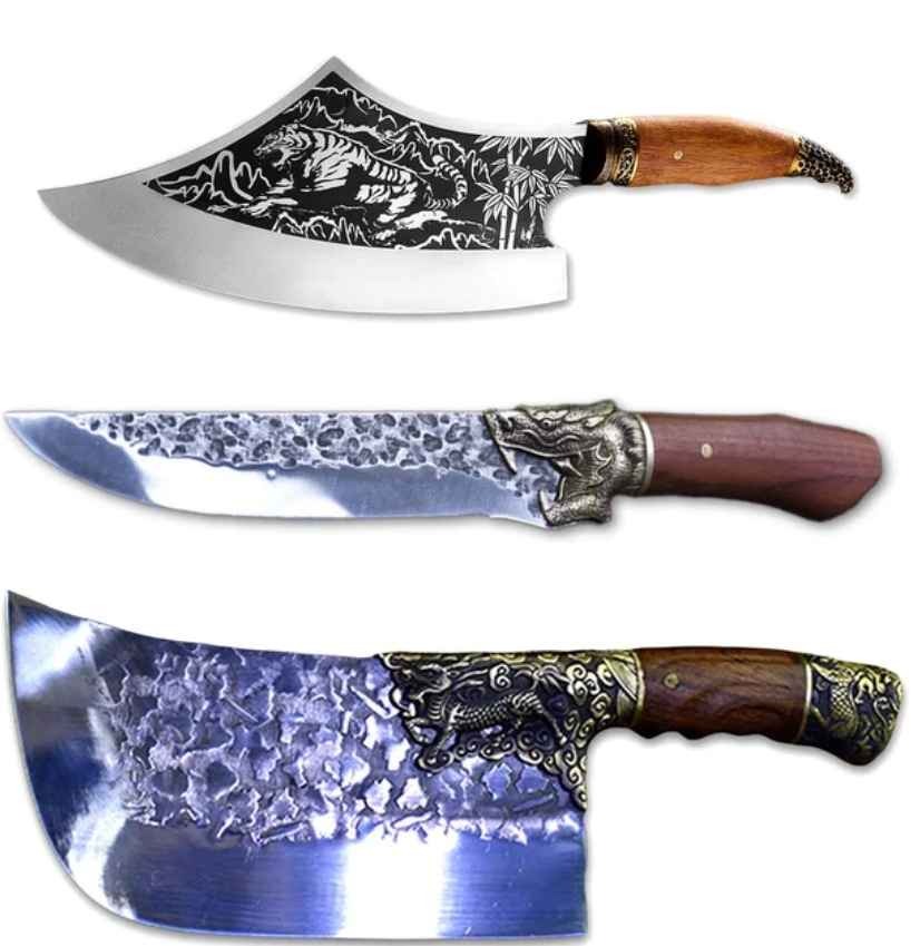 Two Dragons and a Tiger Dynasty Set W/Sheath