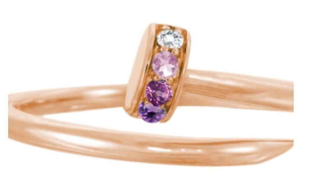 Gemstone Nail Wrap Ring Ring