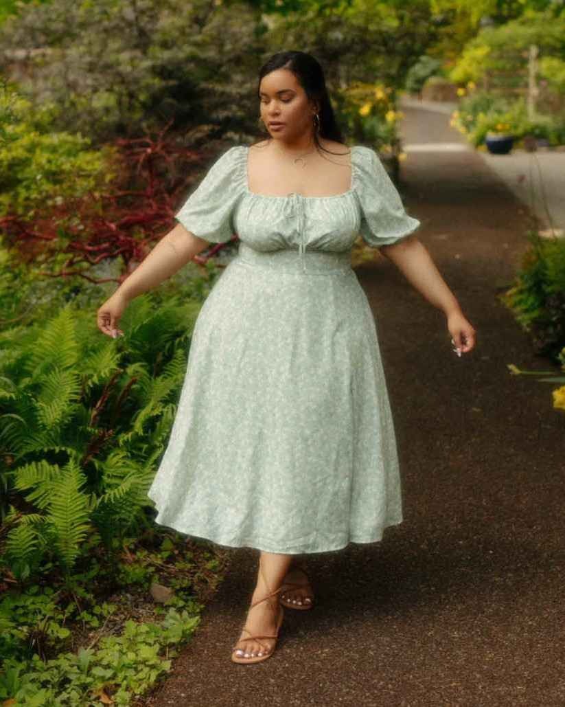Cottage-y Green Dress