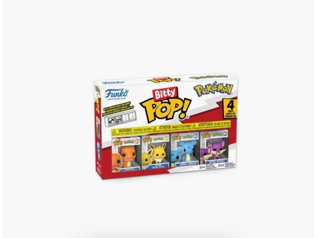 Funko Bitty POP! Pokemon Vinyl Figure Set 4-Pack (Charmander, Jolteon, Lapras, Rattata)