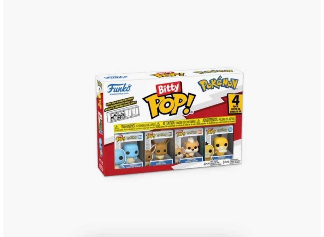Funko Bitty POP! Pokemon Vinyl Figure Set 4-Pack (Squirtle, Eevee, Growlithe, Psyduck)