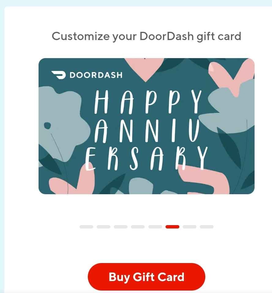 Door Dash Gift Card