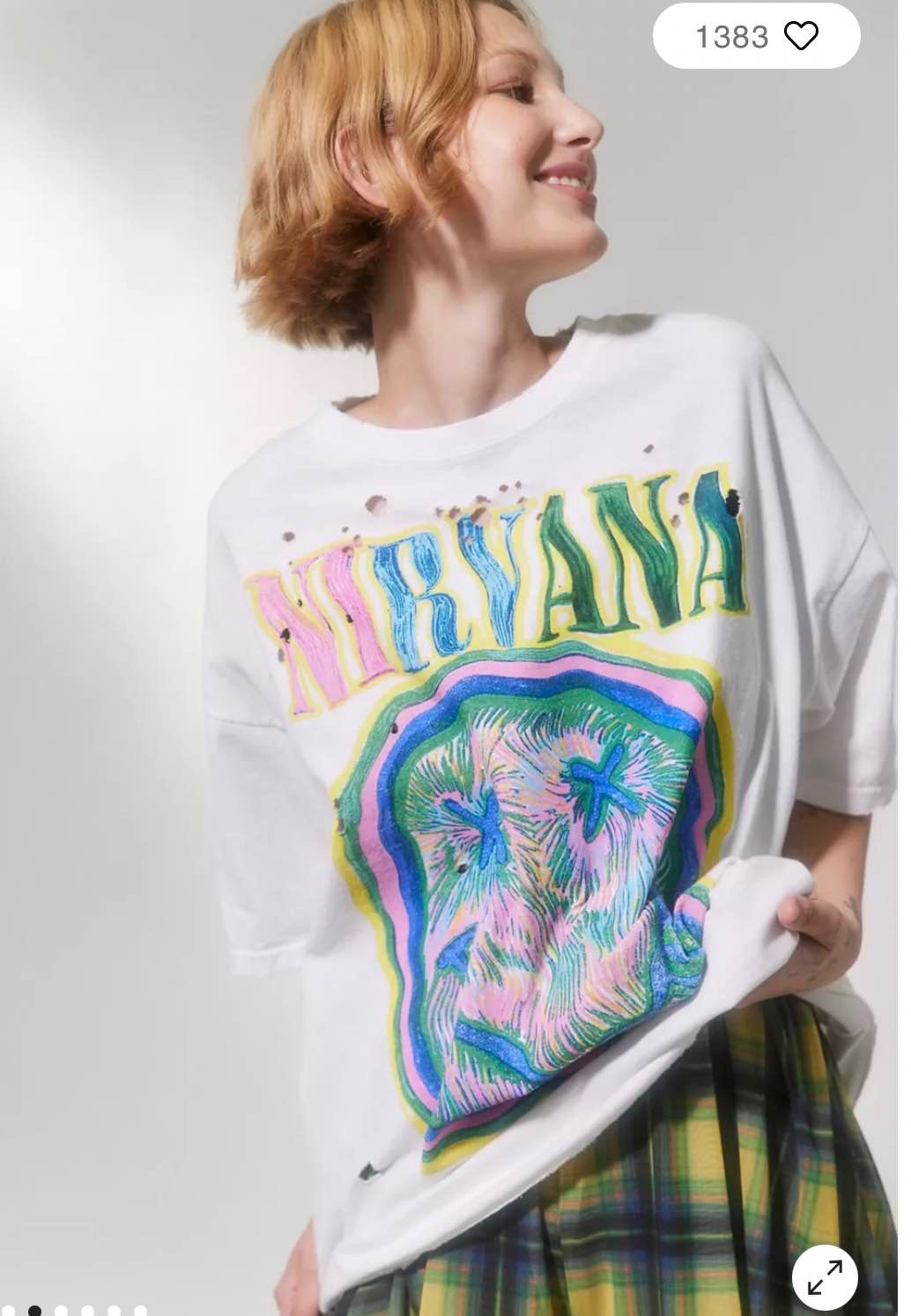 Nirvana Distressed T-Shirt Dress