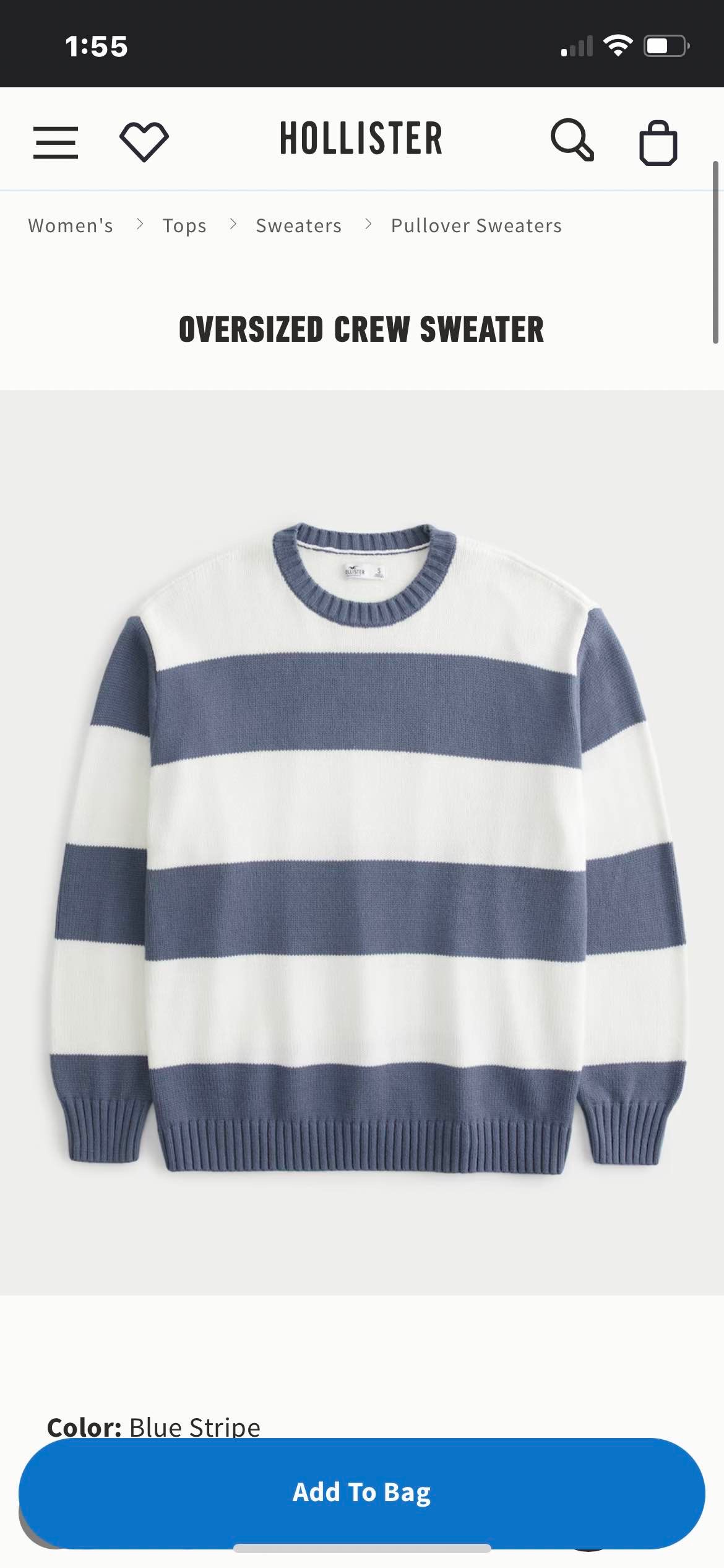 holister striped hoddie