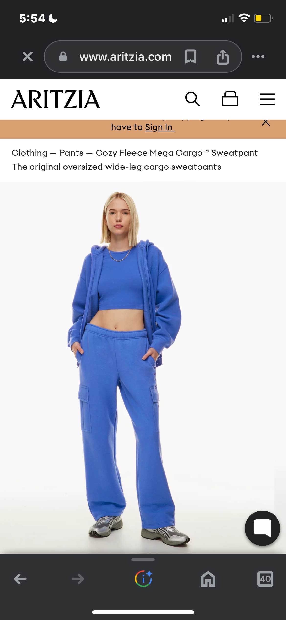 tan cargo pants in blue