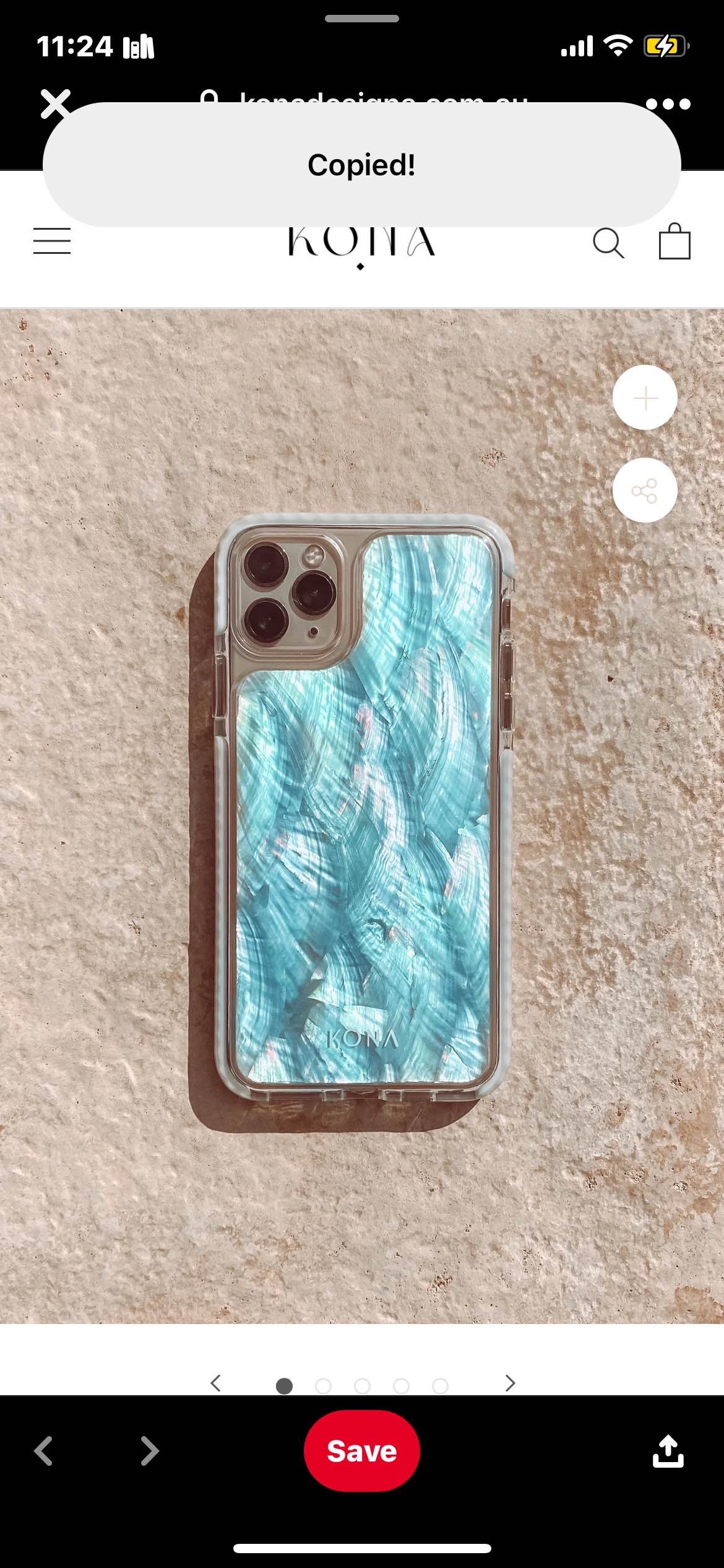 Aquamarine Shell Case - Shell Phone Case - Summer Aesthetic - Beach lover - Tropical life