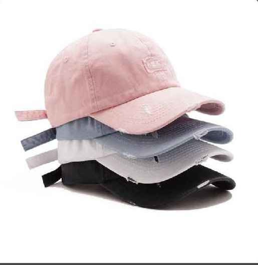 Embroidered logo distressed dad hat, custom baseball cap