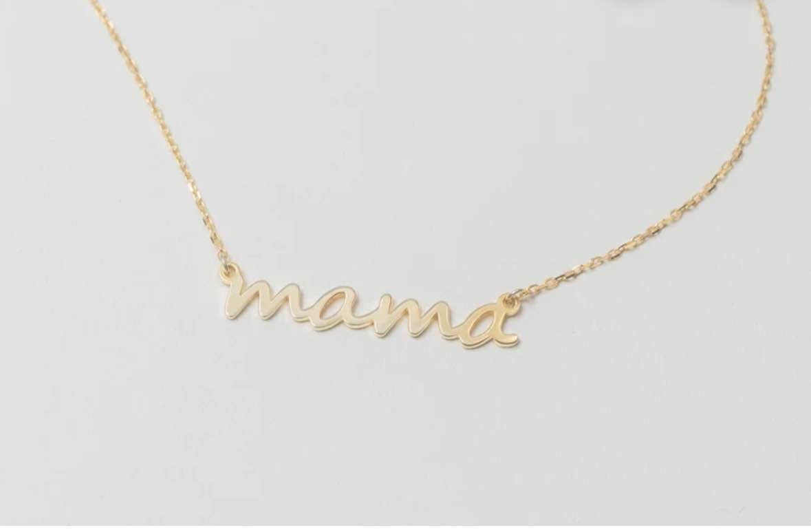 Sterling Silver Mama Necklace