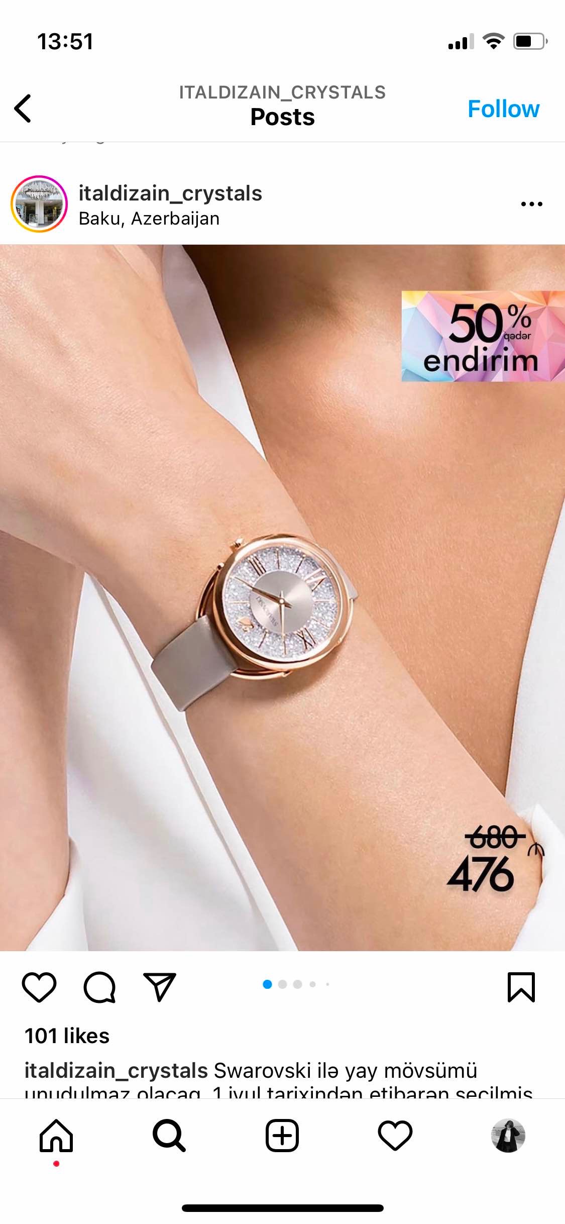 Swarowski watch