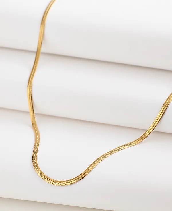 Demi-Fine Skinny Herringbone Chain