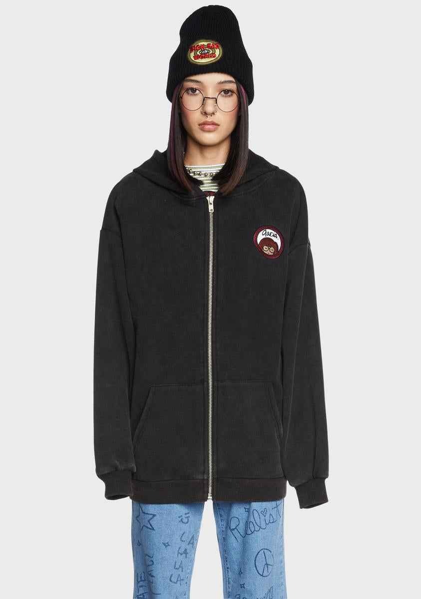 Dolls Kill x Daria I Hated Everything Before It Was Cool Hoodie - Gray